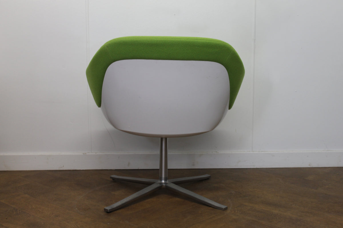 Used Walter Knoll 'Turtle' Rotating Armchair in Lime Green Fabric ...