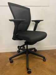 Used Bestuhl E1 black cloth (seat) mesh swivel chairs