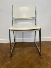 Used Dietiker Tila Meeting/Conference Stacking Chair with Chrome Sled Base