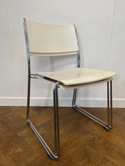 Used Dietiker Tila Meeting/Conference Stacking Chair with Chrome Sled Base
