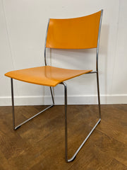 Used Dietiker Tila Orange Meeting/Conference Stacking Chair