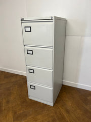 Used Triumph Steel Light Grey 4 Drawer Filing Cabinet