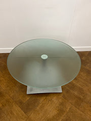 Used Frosted Glass 800mm Diameter Coffee Table