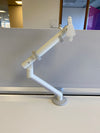 Used Colebrook Bossons Saunders Flo White Single Monitor Arm with Desk Clamp