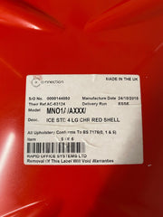 Used Connection Seating ICE Red 4 Legged Stacking Canteen /Breakout Chairs