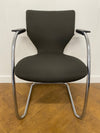 Used Orangebox X10 Black Cloth Chrome Cantilever Stacking Meeting Chair