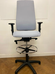 Used Interstuhl Goal 302g Draughtsman Chair - Silver Grey