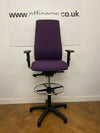 Used Interstuhl Goal 302g draughtsman Chair - Purple