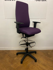 Used Interstuhl Goal 302g draughtsman Chair - Purple