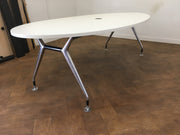 Used Konig & Neurath White Oval Meeting/Conference Table