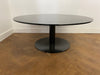 Used Black Glass Circular Coffee Table