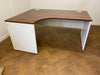 NEW Walnut/White 1600mm Corner desk