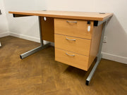 Used Beech 1200mm x 800mm Single Pedestal Desk