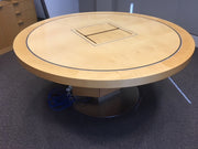 Used Maple Veneer Boardroom Table 1600mm Diameter