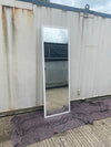 Used Full Length Double Sided White Wooden Framed Changing Room Mirror 2000mmh x 650mmw x 45mmd