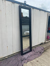 Used Simpsons London Bespoke Black Dimple Effect Acrylic Framed Mirror 2290mmh x 680mmw x 60mmd