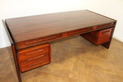 Used (1960s) Danish Rosewood Executive Desk by Dyrlund