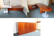 Used Sven Christiansen Cherry Veneer Executive Desk 1890 x 970mm