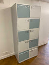 Used Bisley 10 Door Staff Lockers Light Blue & White Doors