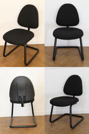 Used Black Cloth Cantilever Meeting Chair
