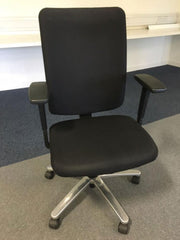 Used Black Cloth Konig & Neurath Jet Swivel Chair