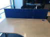 Used Blue Cloth Desk-top Screens