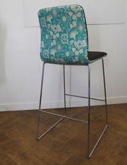 Used Boss Designs 'Arran' High Stools Turquoise Flower Pattern