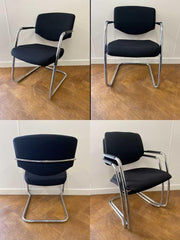 Used Chrome Frame Stacking Armchair