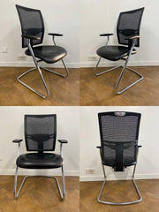 Used Elite Chrome Cantilever Meeting Chairs Sold as a Set of 4