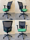 Used Green Cloth Mesh Back Operator Chair