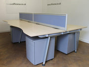 Used Herman Miller ABAK Bench Desks Maple Wave 1600mm x 900mm