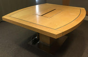 Used Maple Veneer Boardroom Table 1500mm x 1400mm > 1100mm