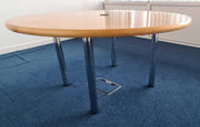 Used Maple Veneer Circular Meeting Table 1500mm Diameter