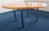 Used Maple Veneer Circular Meeting Table 1500mm Diameter