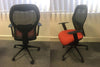 Used Orangebox Style Black Mesh/Orange Cloth Seat Swivel Chair