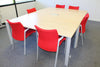 Used Senator Red Cloth Meeting Chairs