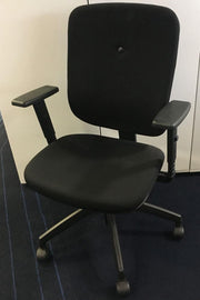 Used Connection Seating Black Cloth operator Chair.