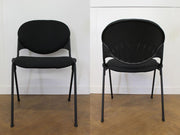 Used  Prima Black Cloth Stacking Meeting Chairs